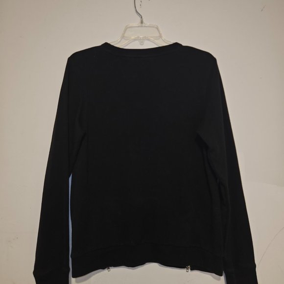 Victoria's Secret Pink Black Zipper Detail Sweatshirt S - Picture 4 of 4